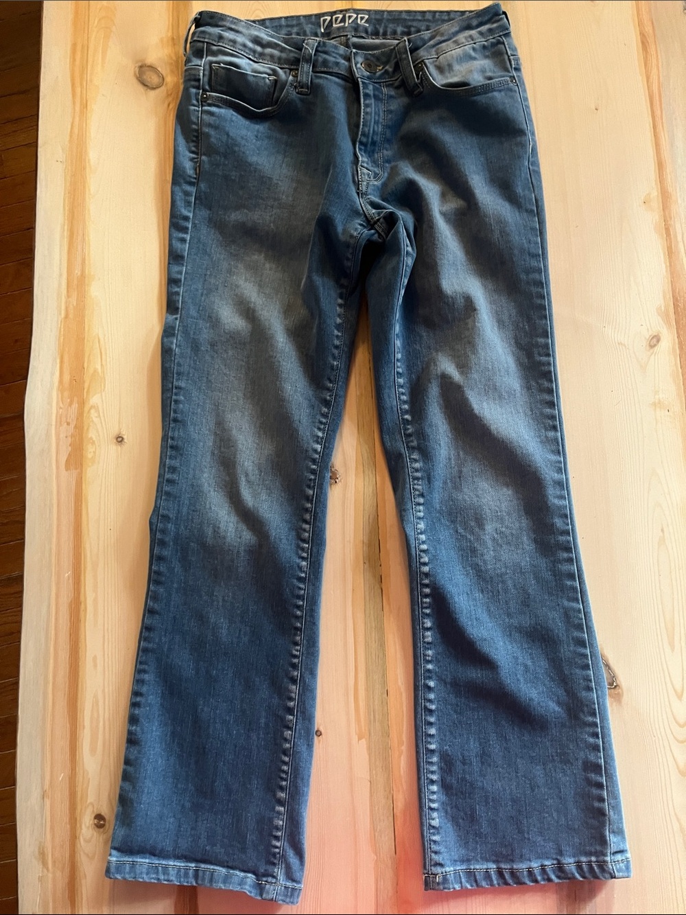 Pepe Jeans Women's Dark Blue Gianna Crop Flare Jeans from London
